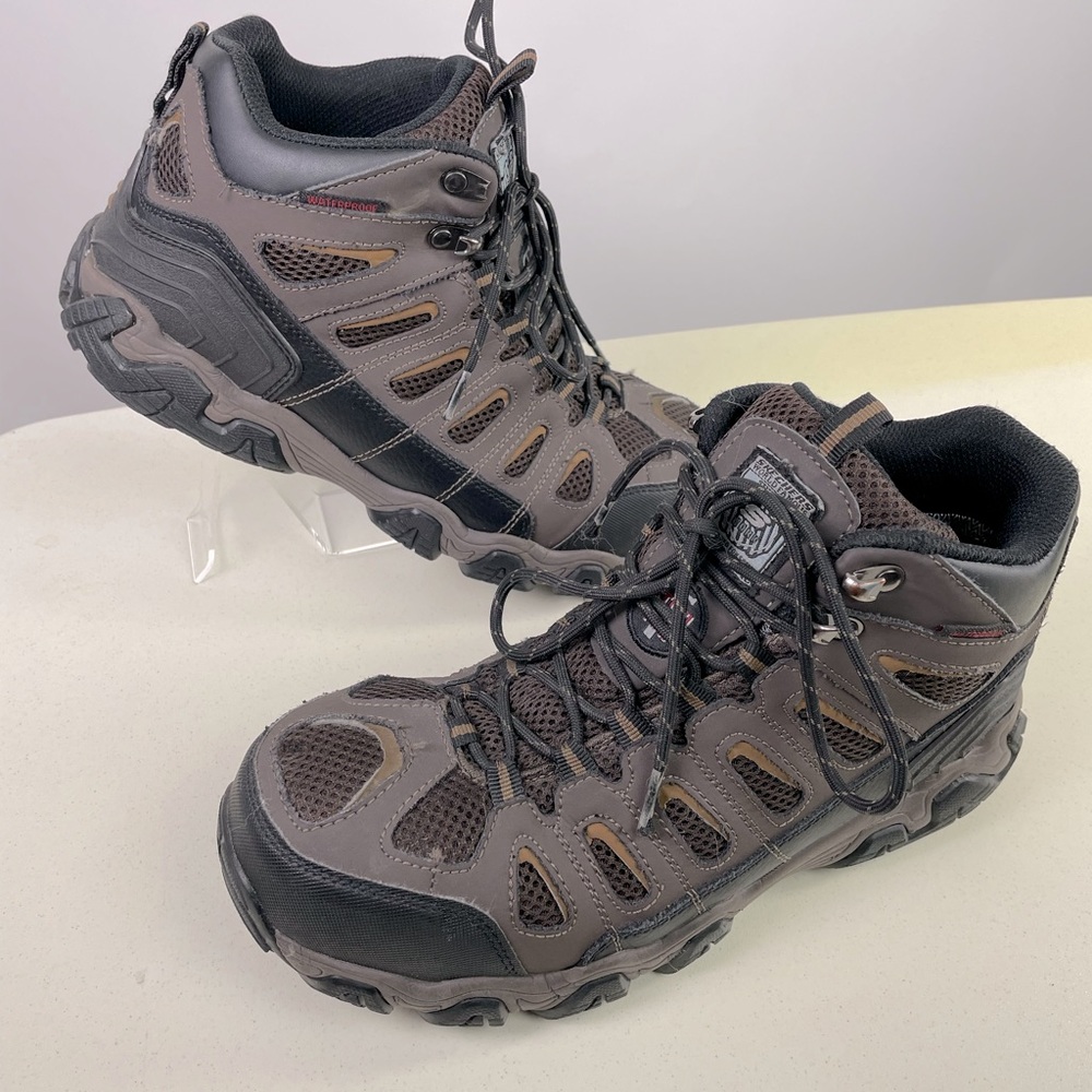 Skechers Men's Work Blais Bixford Steel Toe Waterproof Boot, Brown